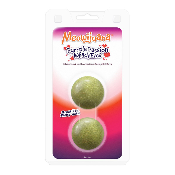Meowijuana Passion Compressed Catnip Ball Refill Toy - Purple