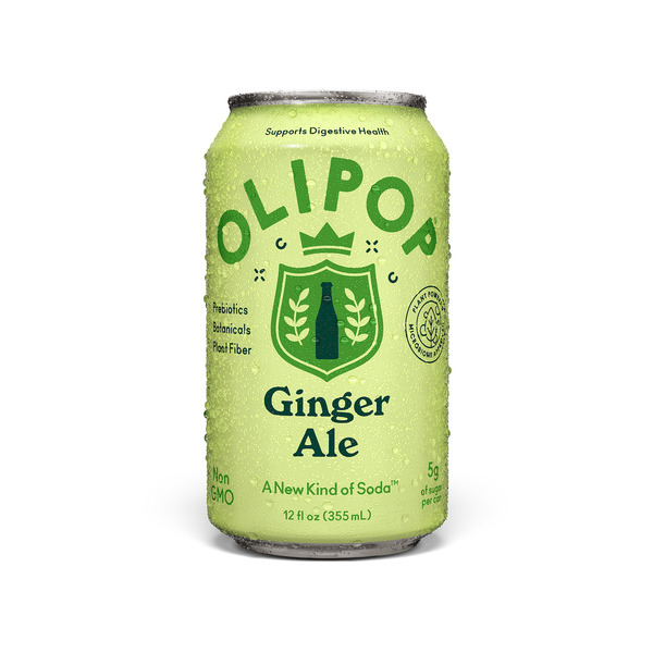 OLIPOP Prebiotic Soda, Ginger Ale