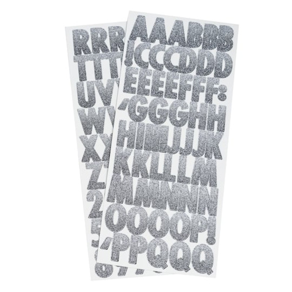 Recollections Glitter Alphabet Stickers - Neutral Ombre