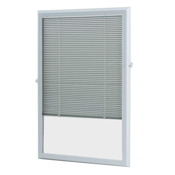 Odl White Cordless Add-on Blinds For Raised Frame Doorglass 23-3/4 In. Width X 37-3/4in. Height