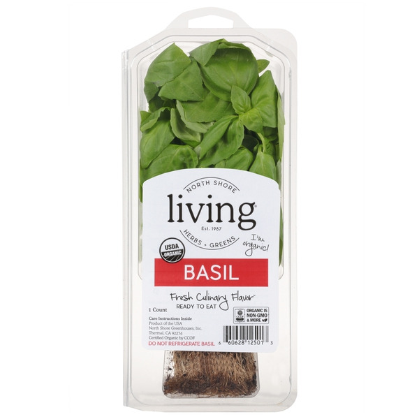 North Shore Living Herbs + Greens Basil Same-Day Delivery or