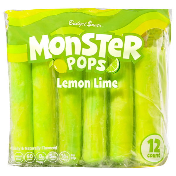 Budget Saver Lemon Lime Monster Pops