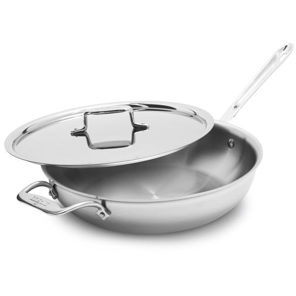 All-Clad Brushed Stainless Steel Covered Weeknight Pan