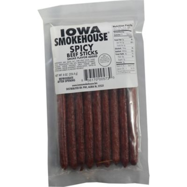 Iowa Smokehouse Spicy Beef Jerky Sticks, 8 oz.