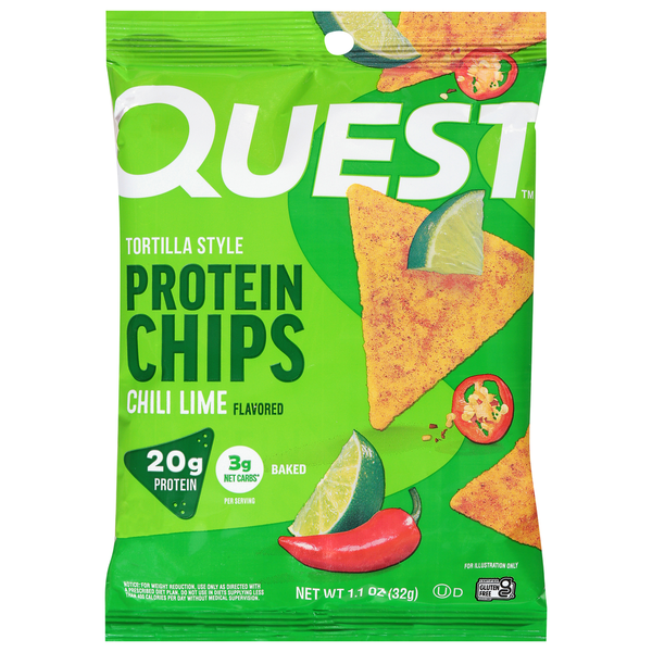 Quest Tortilla Style Chili Lime Flavor Protein Chips