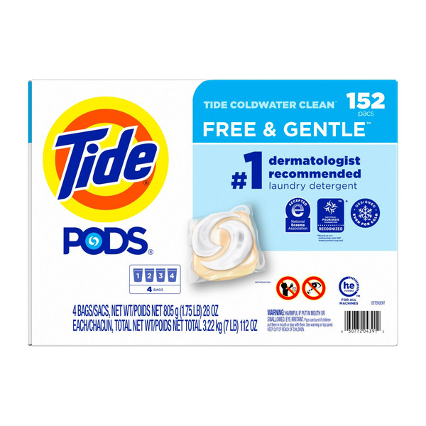 Tide Free & Gentle Liquid Laundry Pods Detergent Pacs
