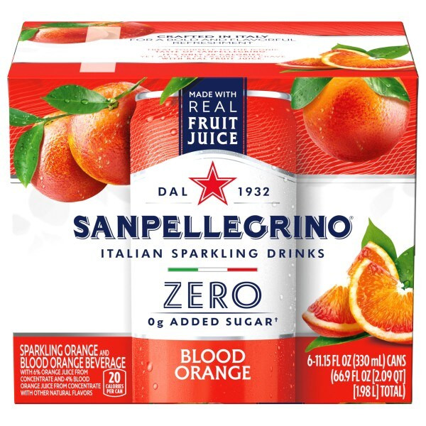 San Pellegrino Zero Sugar Blood Orange Italian Sparkling Drink