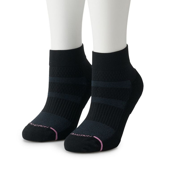 Dr. Motion Women's Dr. Motion Everyday Compression Quarter Socks, Size: 9-11, Black