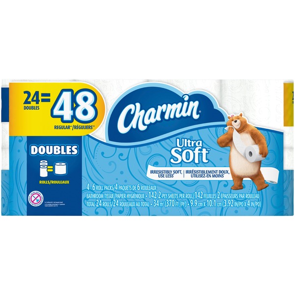 Charmin Ultra Soft Toilet Paper, Double Rolls (24 ct) from Loblaws