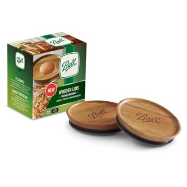 Ball Wide Mouth Wooden Lids, 3 ct.