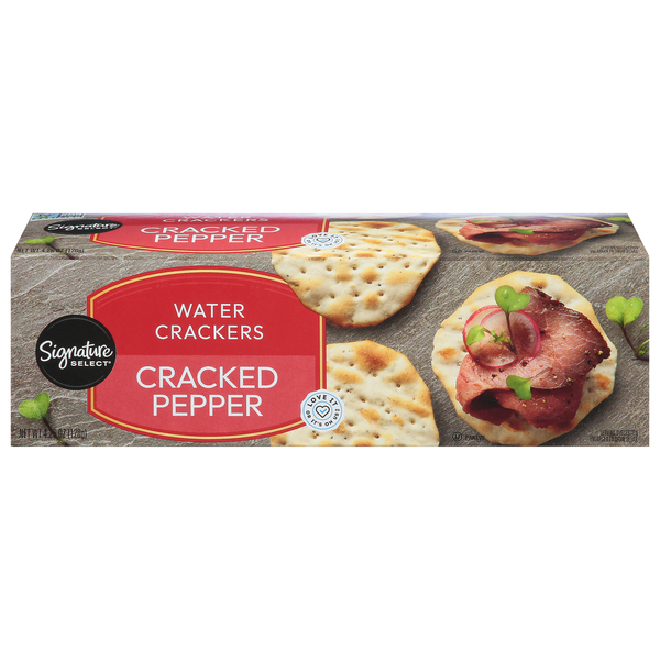 Signature SELECT Water Crackers, Cracked Pepper