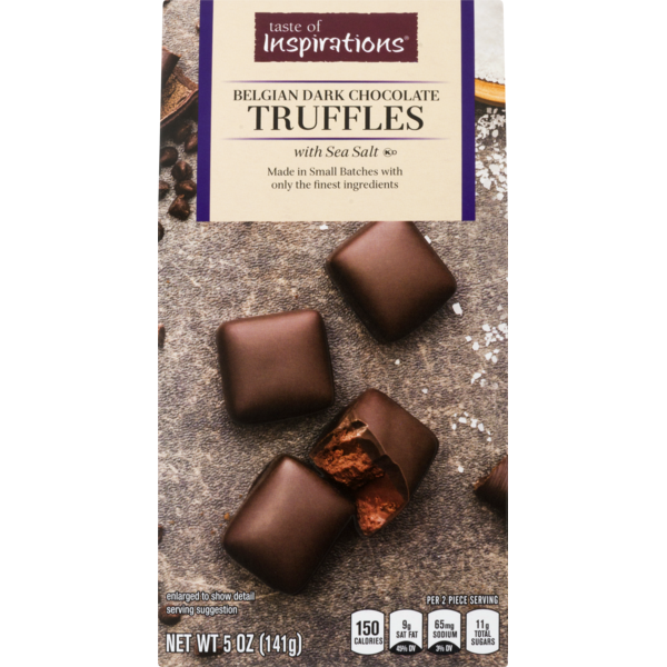 Taste of Inspirations Belgian Dark Chocolate Truffles with Sea Salt (5