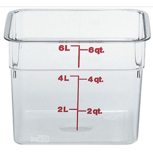 Cambro - CamSquare Food Container, 6 qt., clear