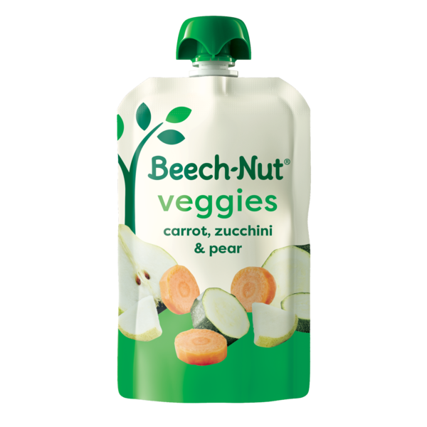 Beech-Nut Veggies Stage 2 Baby Food, Carrot Zucchini & Pear, 3.5