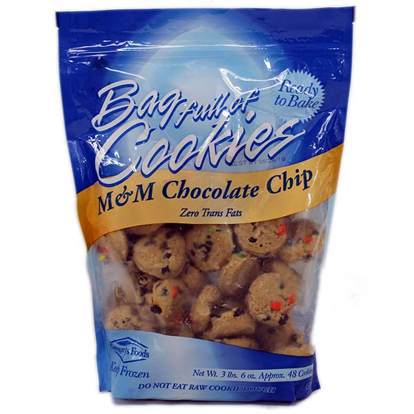 Gregory's Foods M&m Chocolate Chip Ready To Bake Bag Full Of