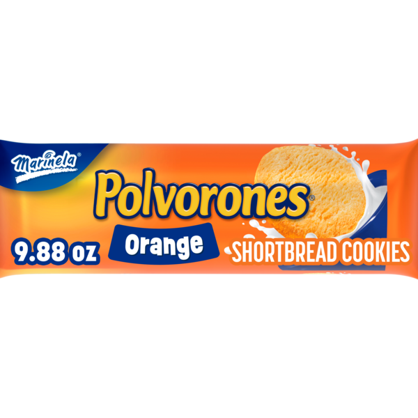 Marinela Polvorones, Orange, Shortbread, Cookies, 9.88 oz