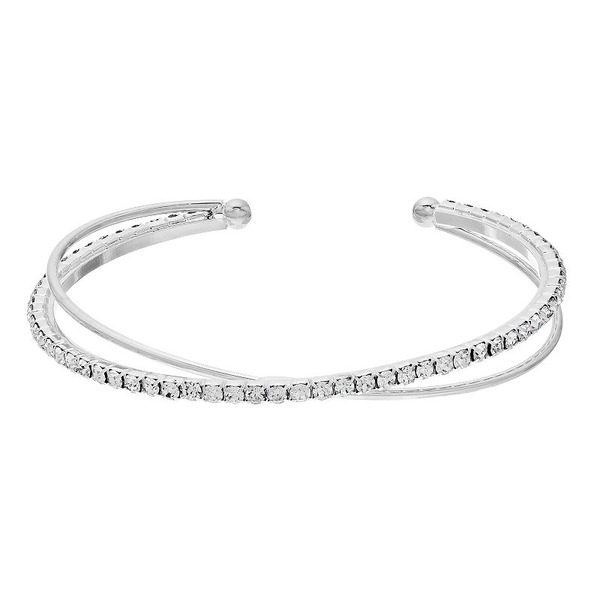 LC Lauren Conrad Pave Cuff Bracelet - Silver Tone