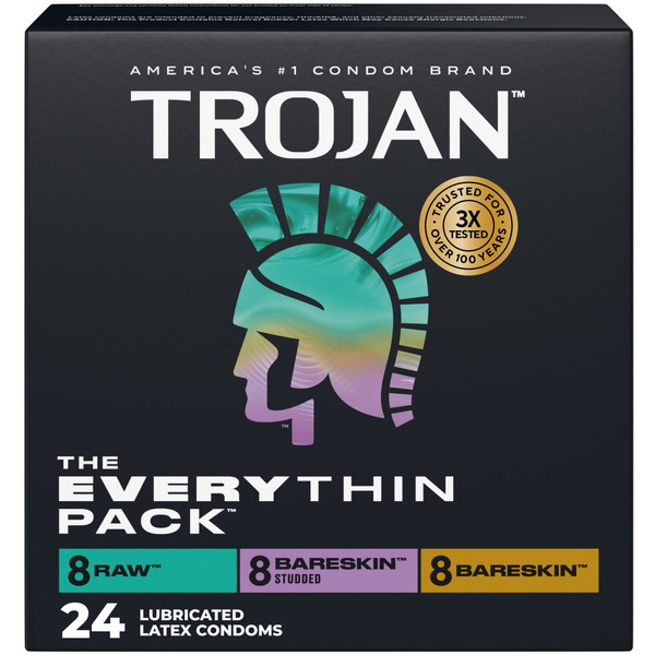 trojan pleasure variety pack lubricated condoms - 36 count SKYN Snug Fit Lubricated Non-Latex Closer Fit Condoms, 12 Count, Natural  Color main image 1