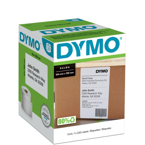 DYMO 1951462 4"W x 6"H LabelWriter Extra Large White Printer Shipping Labels