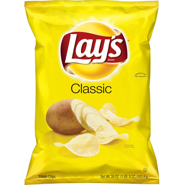 Lay's Classic Potato Chips, 24 oz