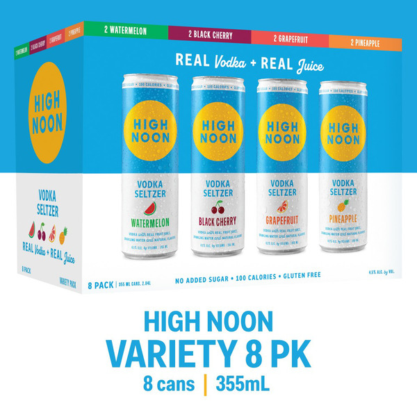 High Noon Vodka Hard Seltzer Variety 8 Pack Same-Day Delivery