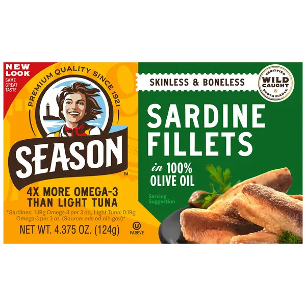 Skinless & Boneless Sardines In Olive Oil, 6 x 4.375 oz