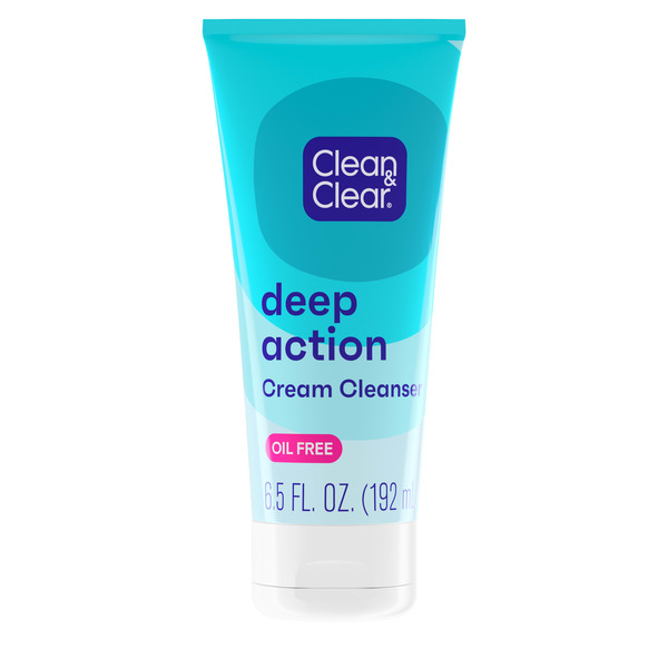Clean & Clear Oil-Free Deep Action Cream Facial Cleanser, 6.5 fl. oz - 6.5 oz