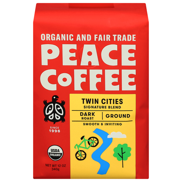 ヒスアパハーブジェル&amp;レイシコーヒー各2個 ユニシティ Peace Coffee Twin Cities Dark Roast - Organic & Fair Trade