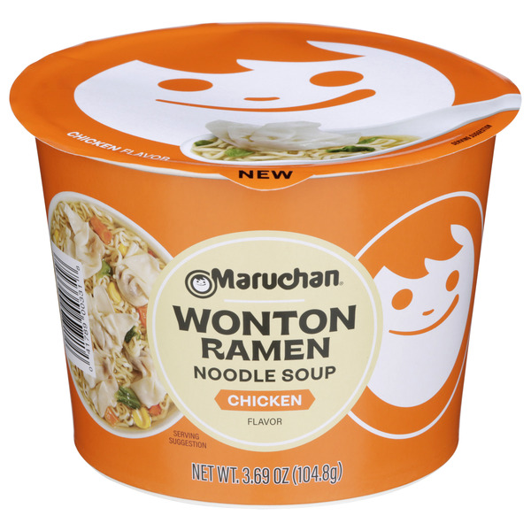 Maruchan Wonton Ramen Bowl, Chicken, 3.69 oz