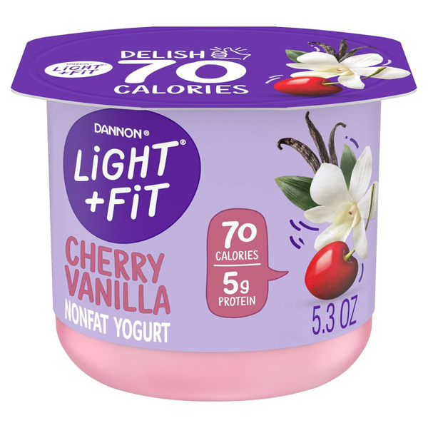 Dannon Light + Fit Nonfat Gluten-Free Cherry Vanilla Yogurt Same