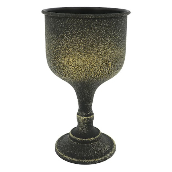 Ashland Black & Gold Textured Metal Tabletop Urn