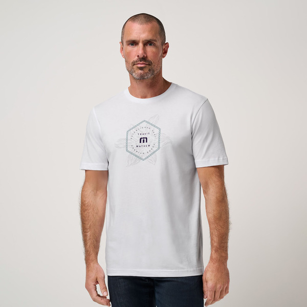 Travis Mathew Men's Money Talks Golf T-Shirt, M - White