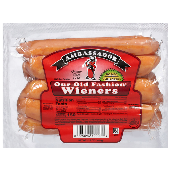 Ambassador Natural Casing Old Fashion Wieners Same-Day Delivery or