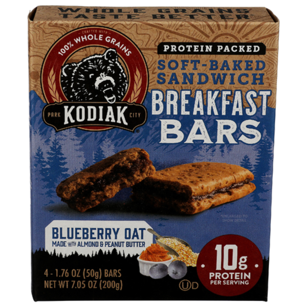 Kodiak Cakes Blueberry Oat Soft-Baked Breakfast Bars 4 Pack