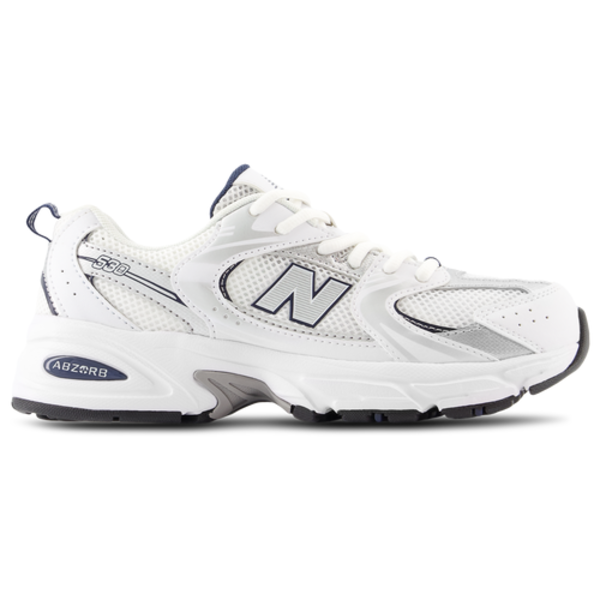 New Balance Kids' Grade School 530 Shoes, Size 5.5, Medium/D Width - White & Natural Indigo