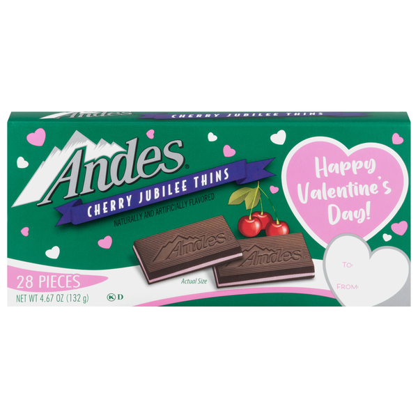 Andes Happy Valentine's Day Cherry Jubilee Thins Same-Day Delivery