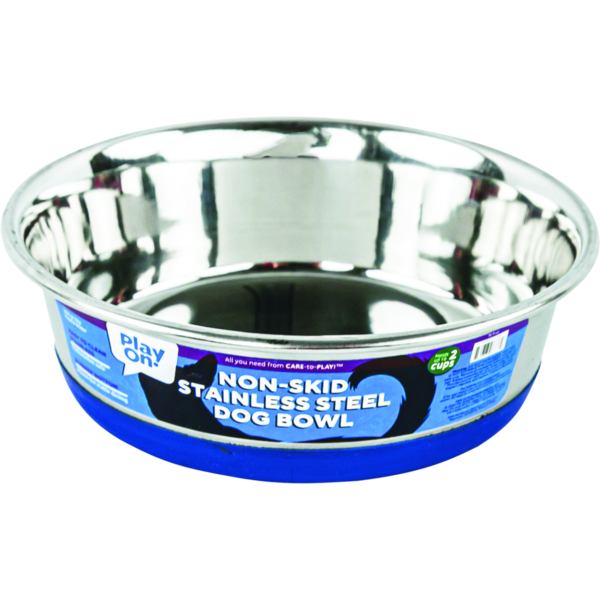 Play On Non Skid Stainless Steel Dog Bowl
