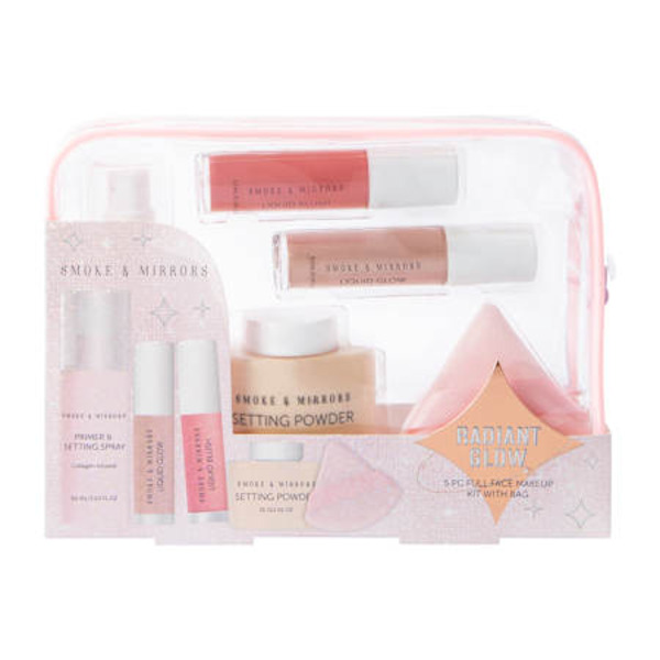 Smoke & Mirrors Radiant Glow 5-Piece Full-Face Makeup Kit With Bag