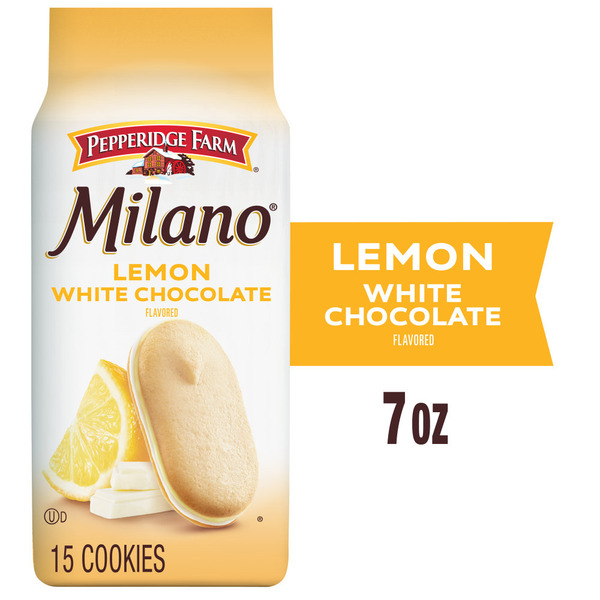 Pepperidge Farm Milano White Chocolate Lemon Flavored Cookies Same