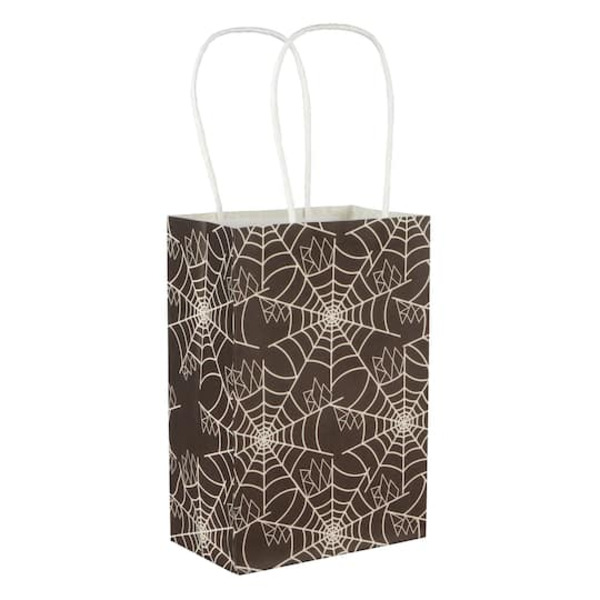 Celebrate It Small Black & White Spiderweb Gift Bags
