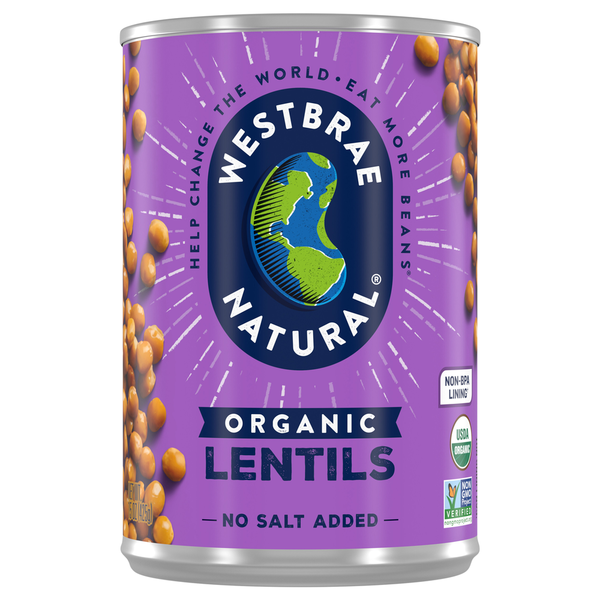 Westbrae Natural Organic No Salt Added Lentils Same-Day Delivery