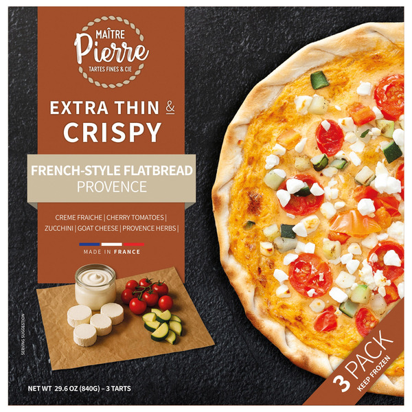 Maître Pierre Extra Thin & Crispy French-Style Flatbread Provence, 9.87 oz, 3-count