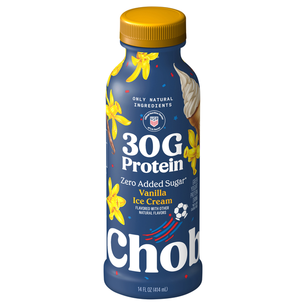 Chobani 30G Protein Vanilla Ice Cream Greek Yogurt Drink Same-Day