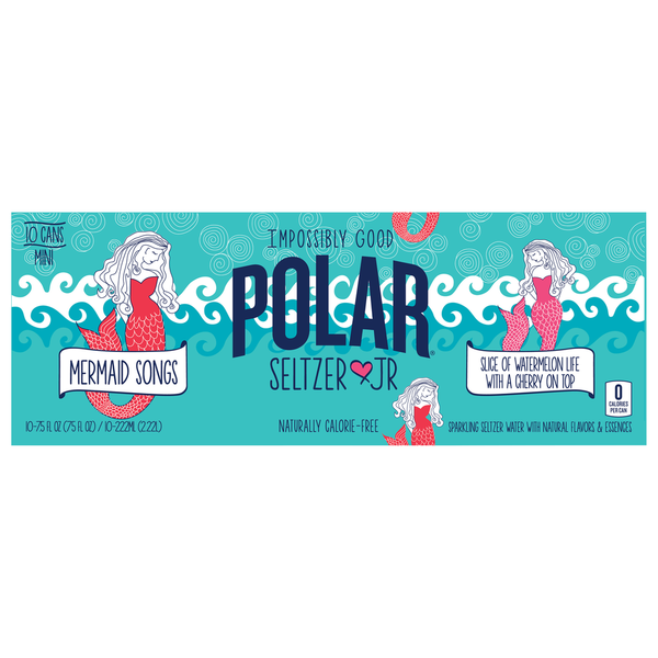 Polar Sparkling Mermaid Songs Mini Seltzer Water Same-Day Delivery