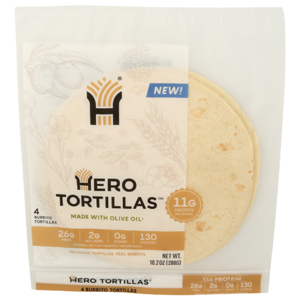 Hero Bread Burrito Tortillas 4 Pack