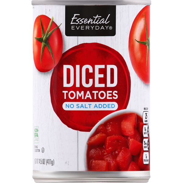 Essential Everyday Tomatoes, No Salt Added, Diced (14.5 oz) Instacart