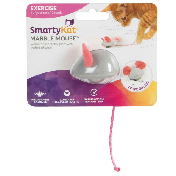 Smarty Kat Marble Mouse Rolling Ball Cat Toy