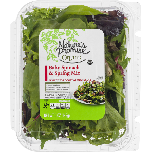 Nature's Promise Organic Spinach Spring Mix (5 oz container) Instacart