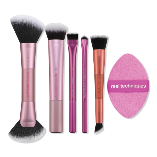 Real Techniques Big Blends Energy Brush + Dual Ended Makeup Brush Set