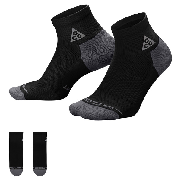 Nike ACG Everyday Cushioned Ankle Socks, L - Black/Dark Smoke Grey/Reflective Silver